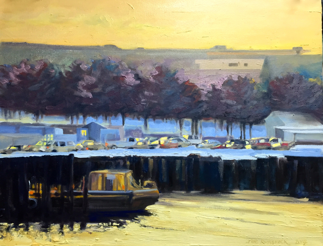 Harbor Yellow Sunrise,28 x 23 Oil on canvas,IMG_7907